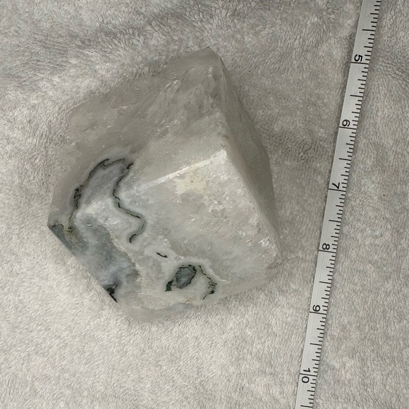 Moss Agate Crystal Stone Cube